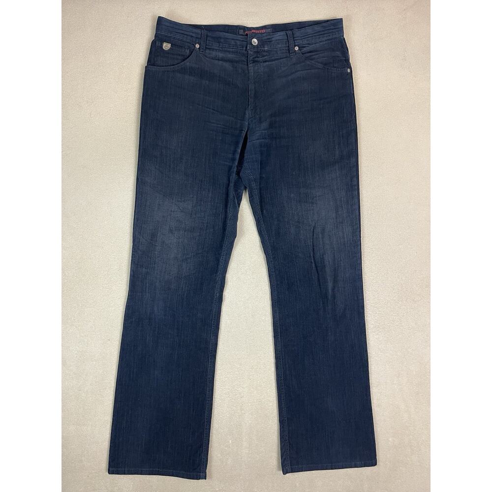 Alberto Pants Mens 36x34‎ Black Rock Corduroy Stretch Straight Leg Mid Rise